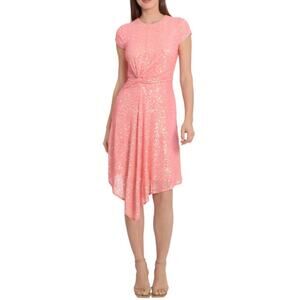 New ~ MAGGY LONDON ~ Melody Twist Waist Sequin Dress Size 14